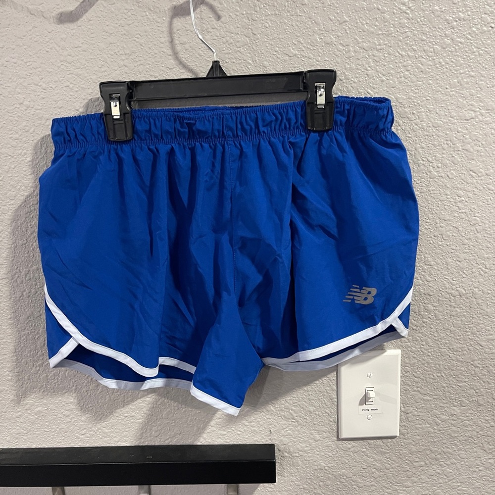 New Balance Women's Athletic Shorts in Blue and White